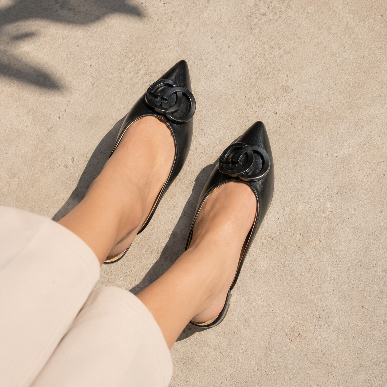 Lydia Mid Heel Cushioned Back Open Pointed Mules