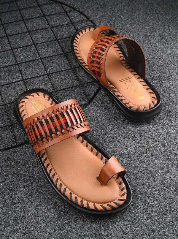Solano Tan Leather Slippers HT