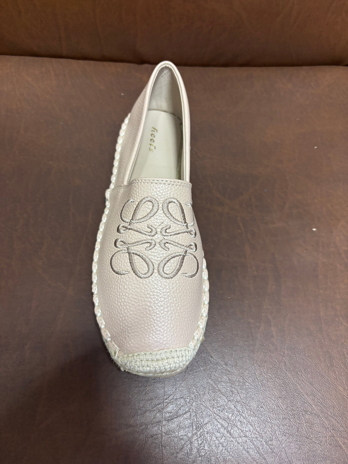 Mensho Cushioned Espadrille Slip On Loafers in Pink - The Heels India
