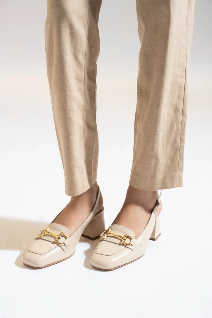Allure Leather Sling Back Heels