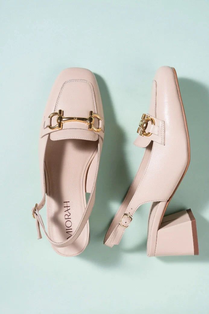 Allure Leather Sling Back Heels