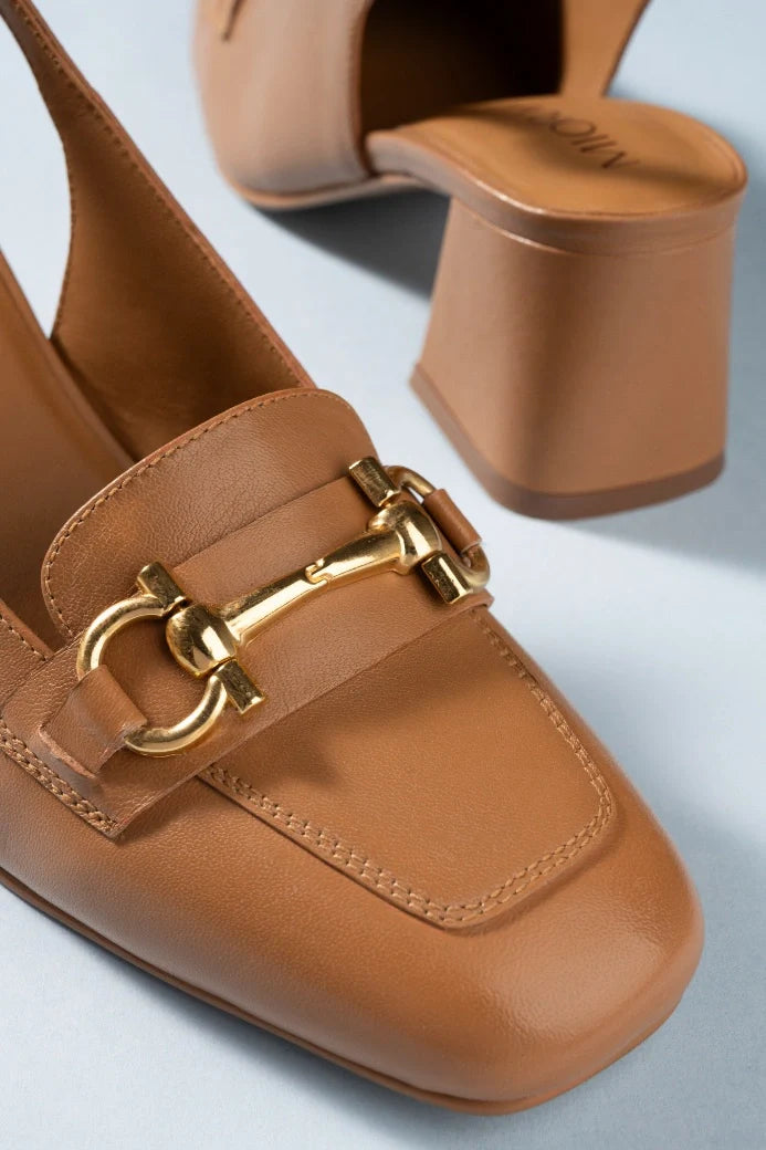 Allure Leather Sling Back Heels