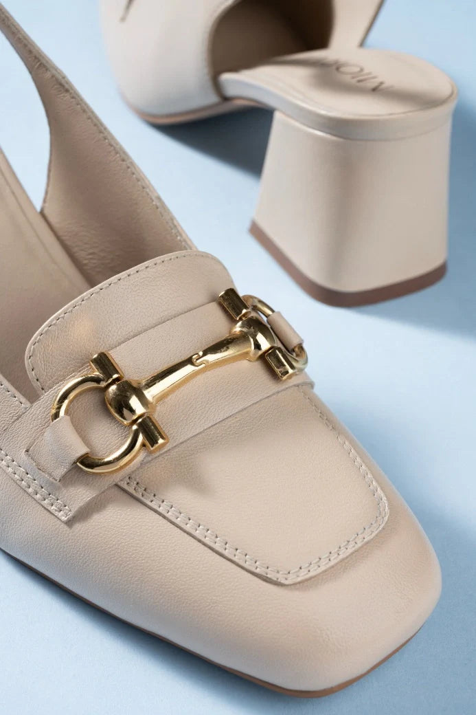 Allure Leather Sling Back Heels