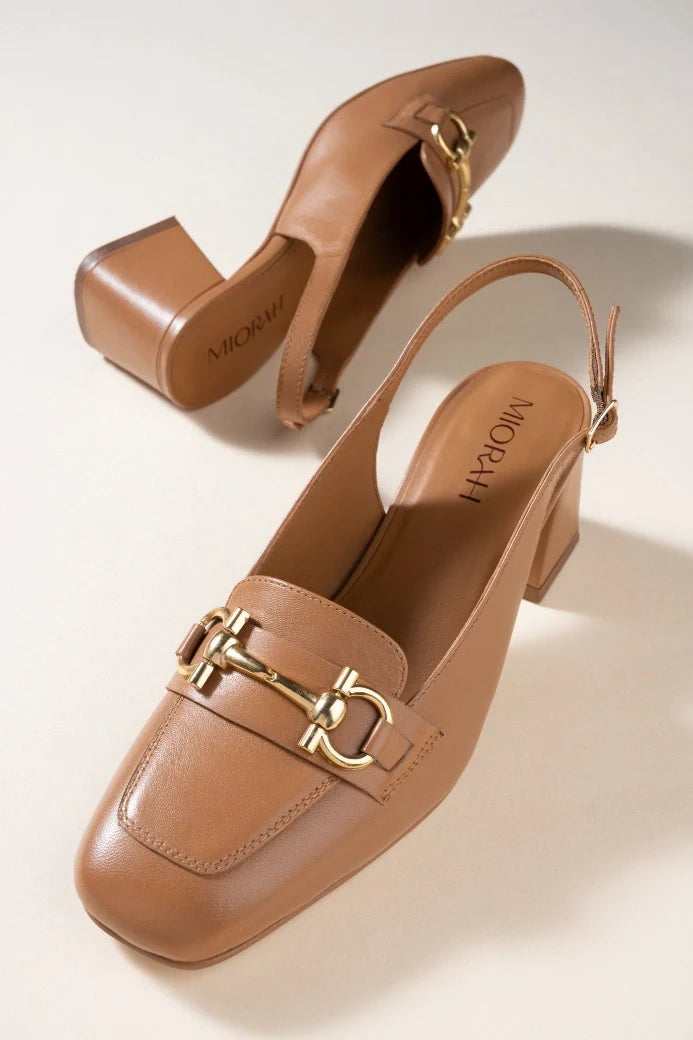 Allure Leather Sling Back Heels