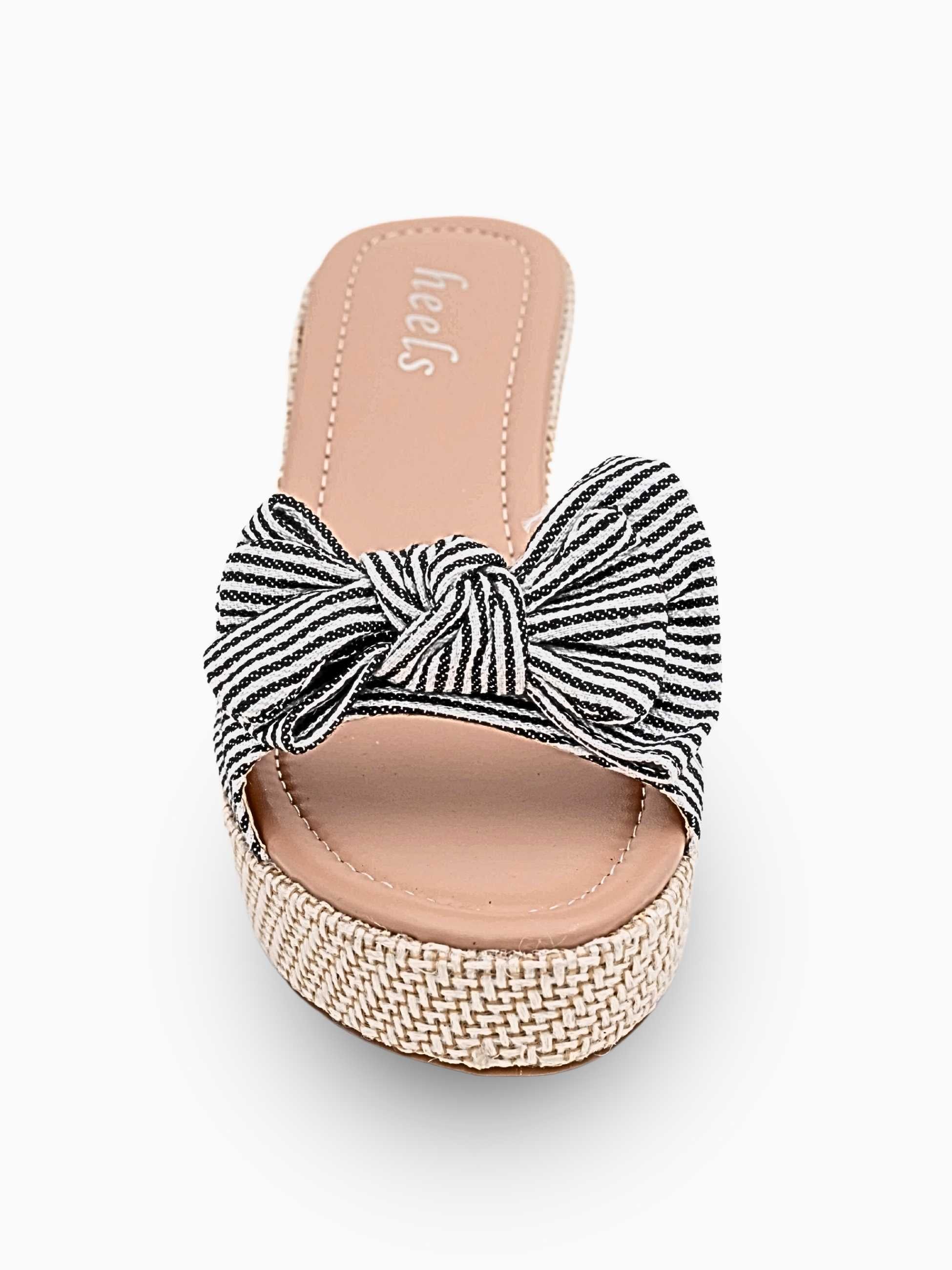 Emma Knot Bow Wedge Heels