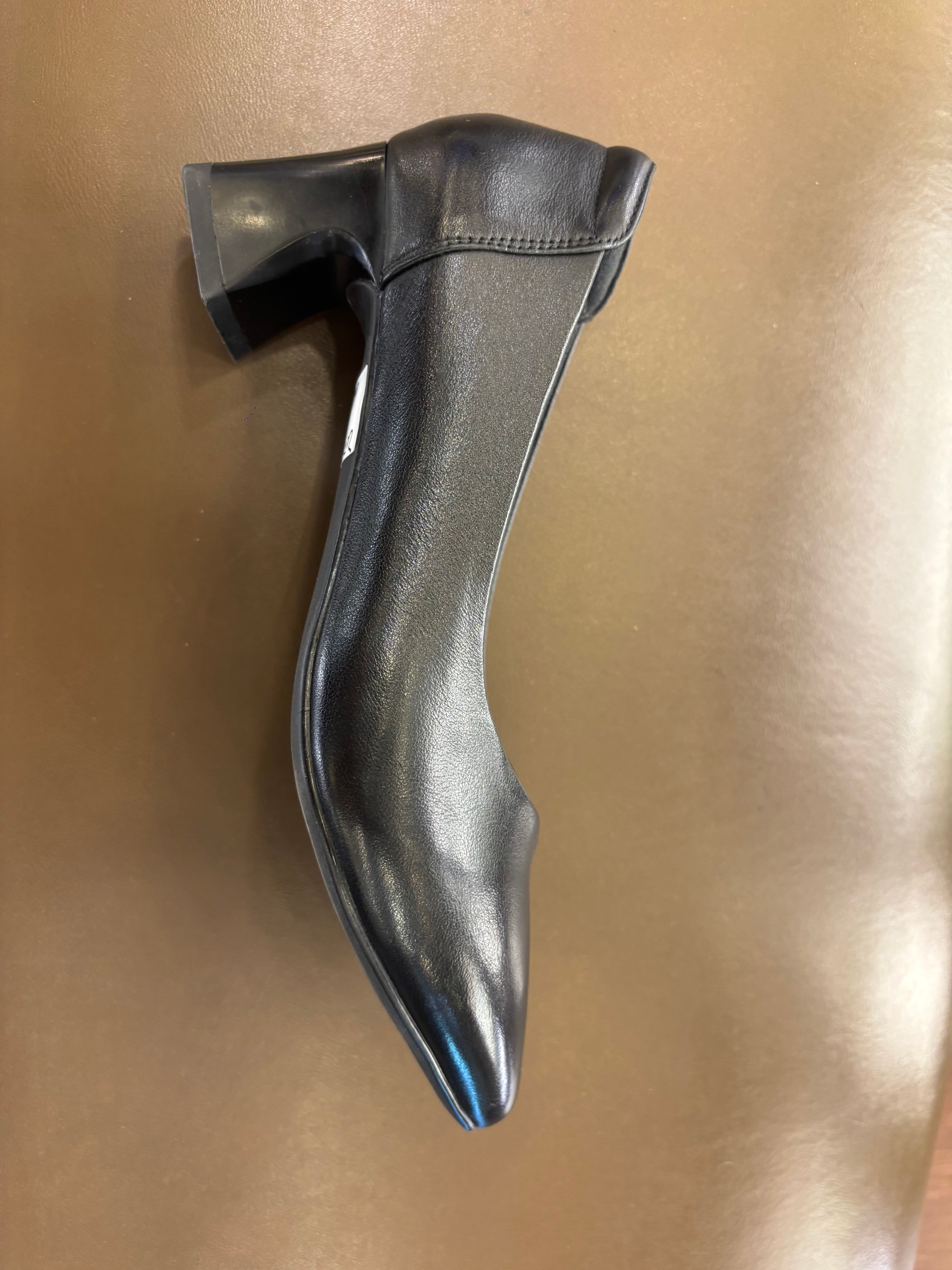 Emma Premium Leather Block Heel Pumps
