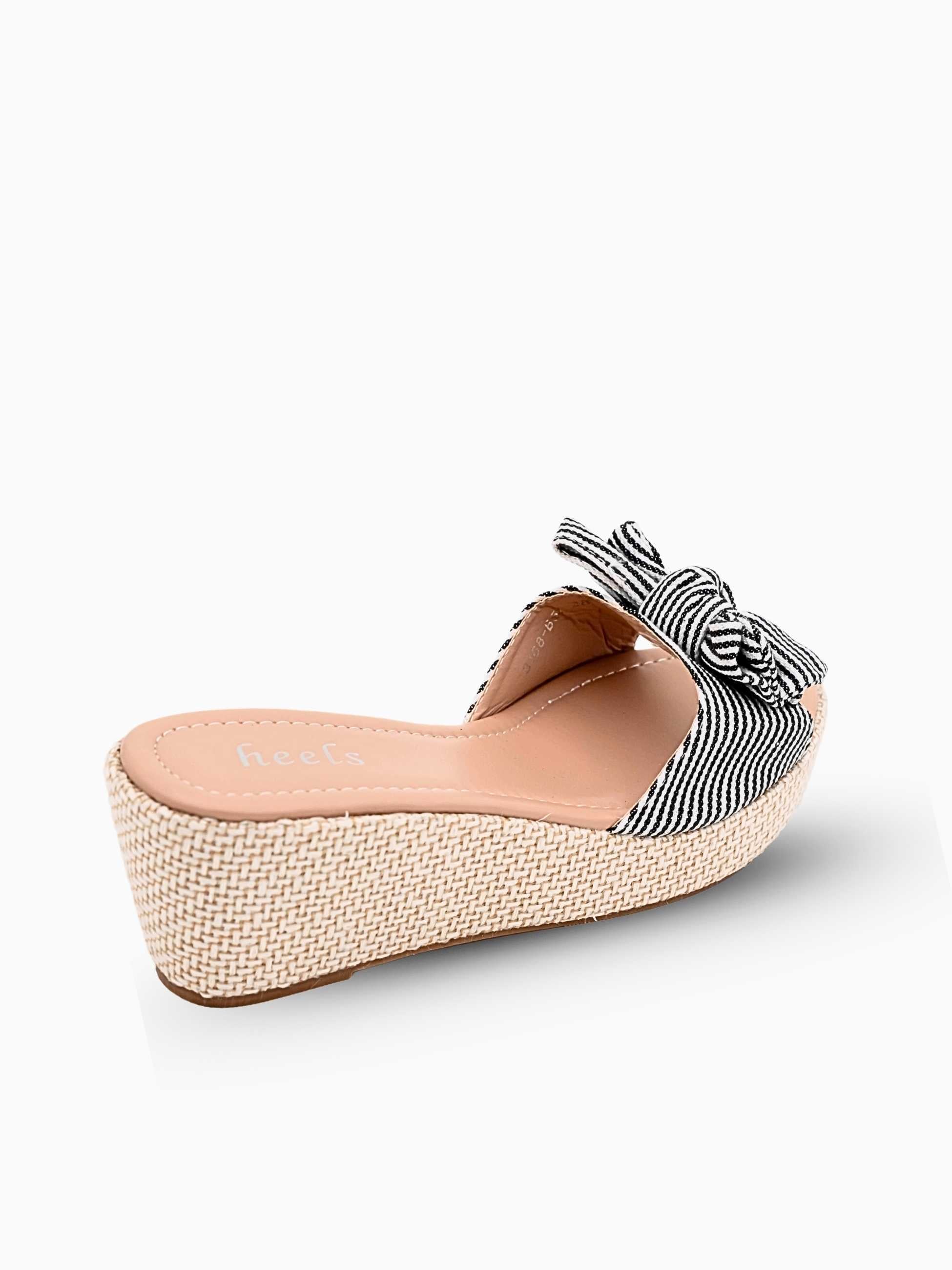 Emma Knot Bow Wedge Heels