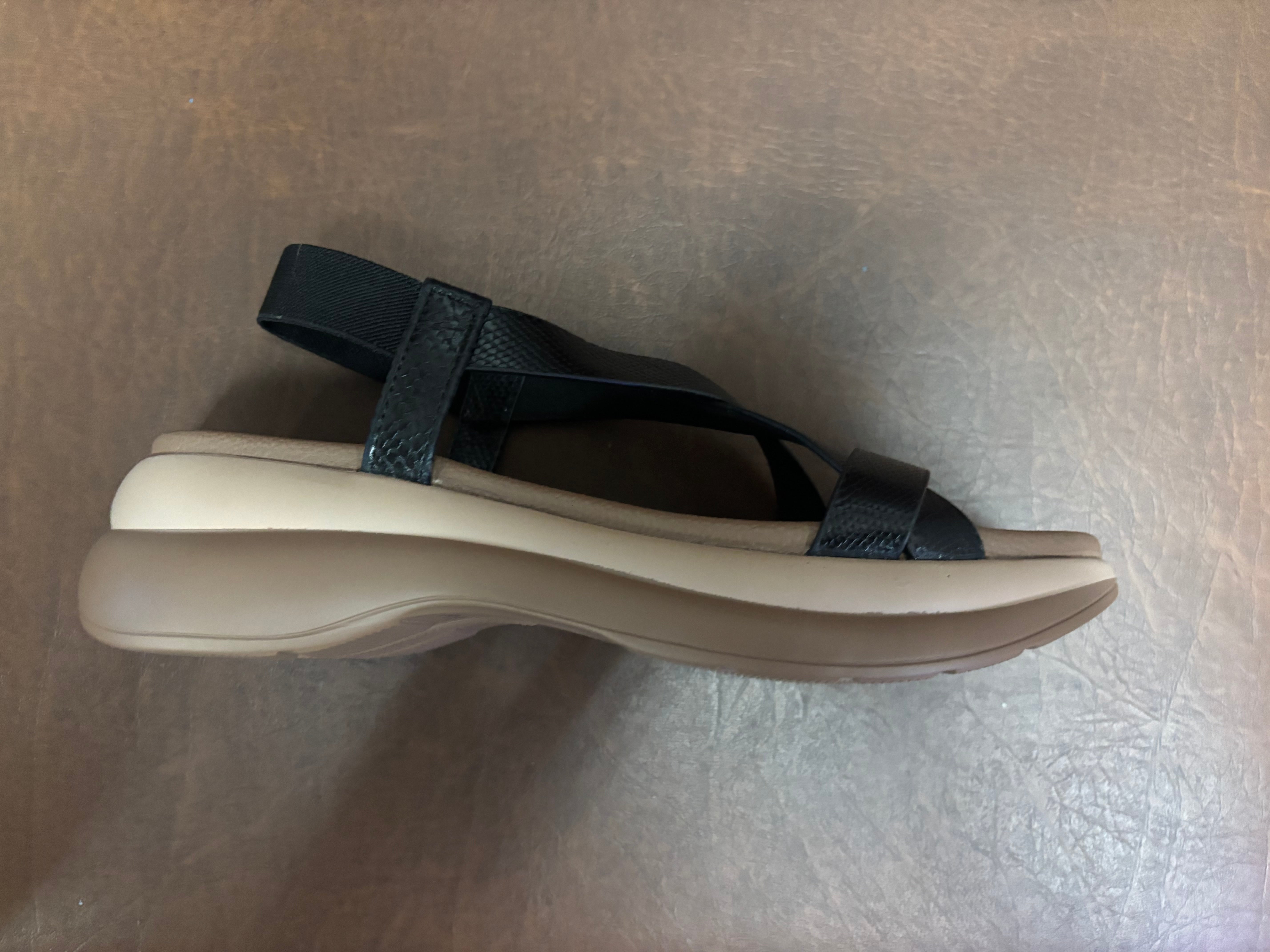 Frida Criss Cross Comfort Back Elastic Sandals