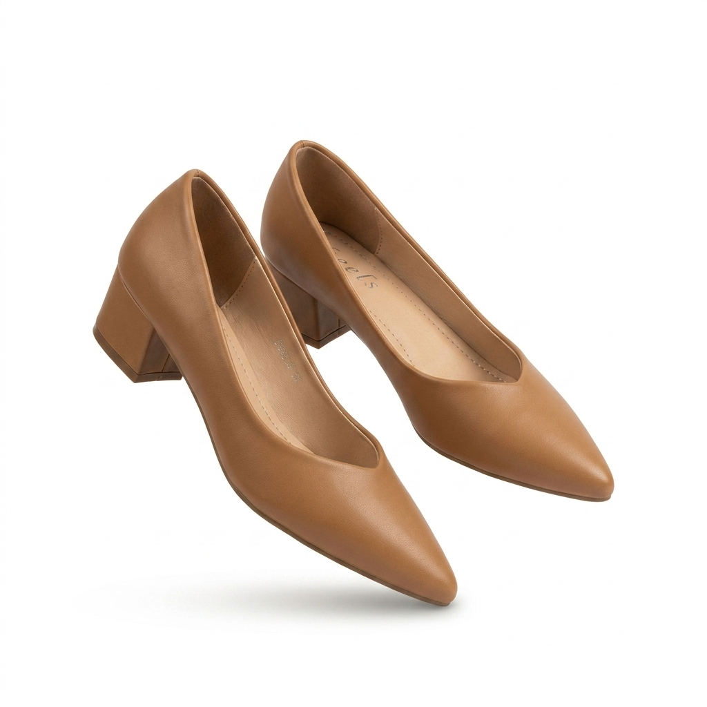 Larisa Mid Heel Pointed Ballerinas