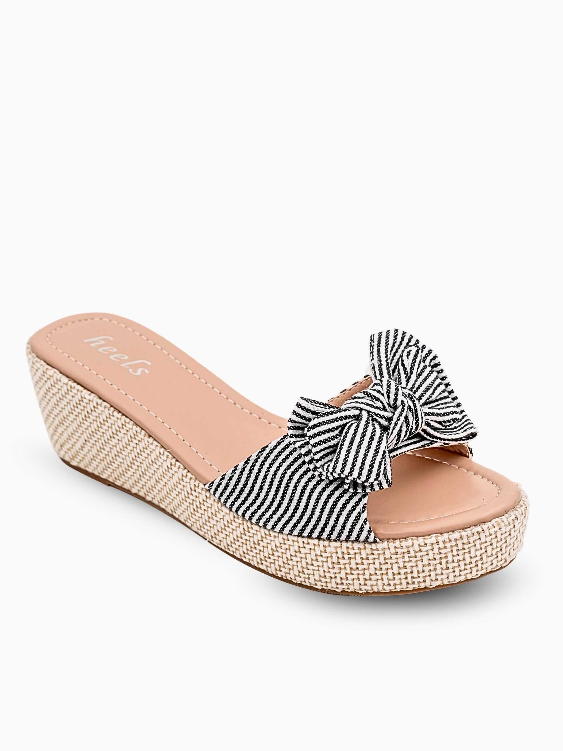Emma Knot Bow Wedge Heels