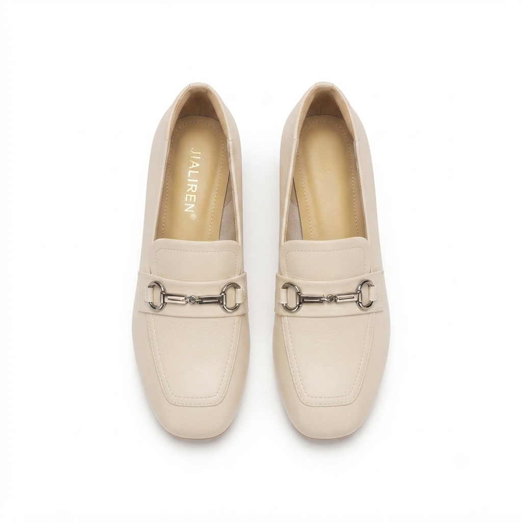 Melissa Premium Leather Block Heel Loafers