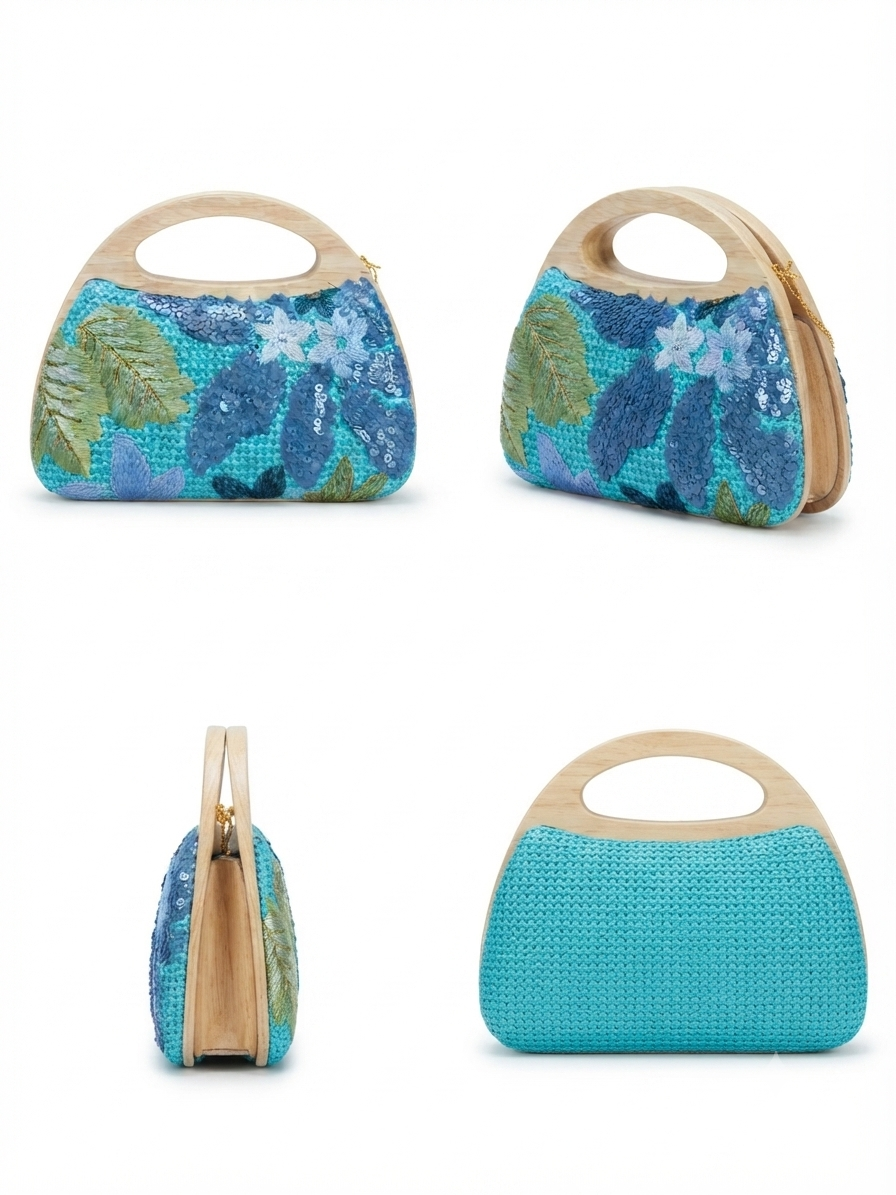 Crochet Wooden Box Sling Bags