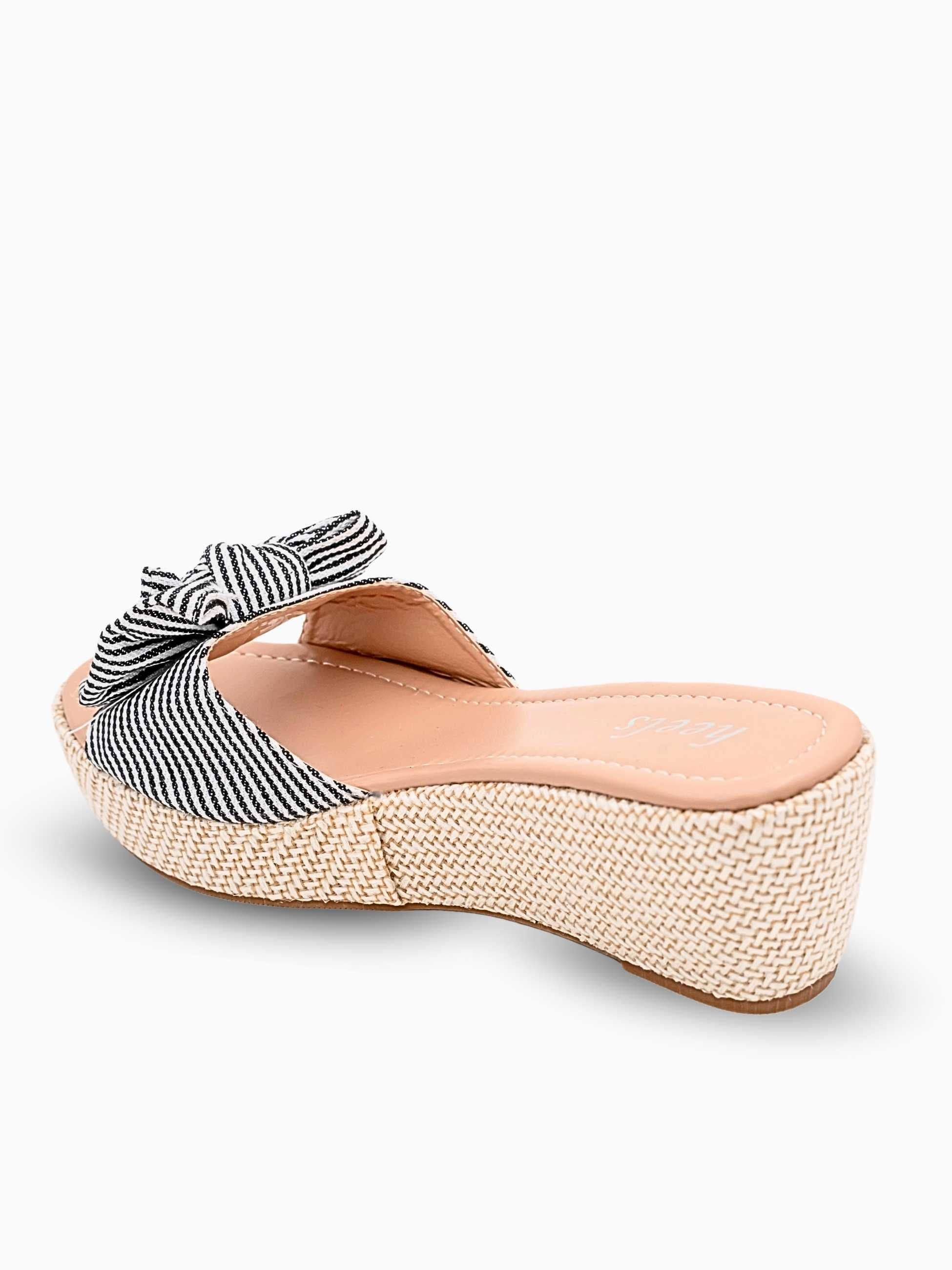 Emma Knot Bow Wedge Heels