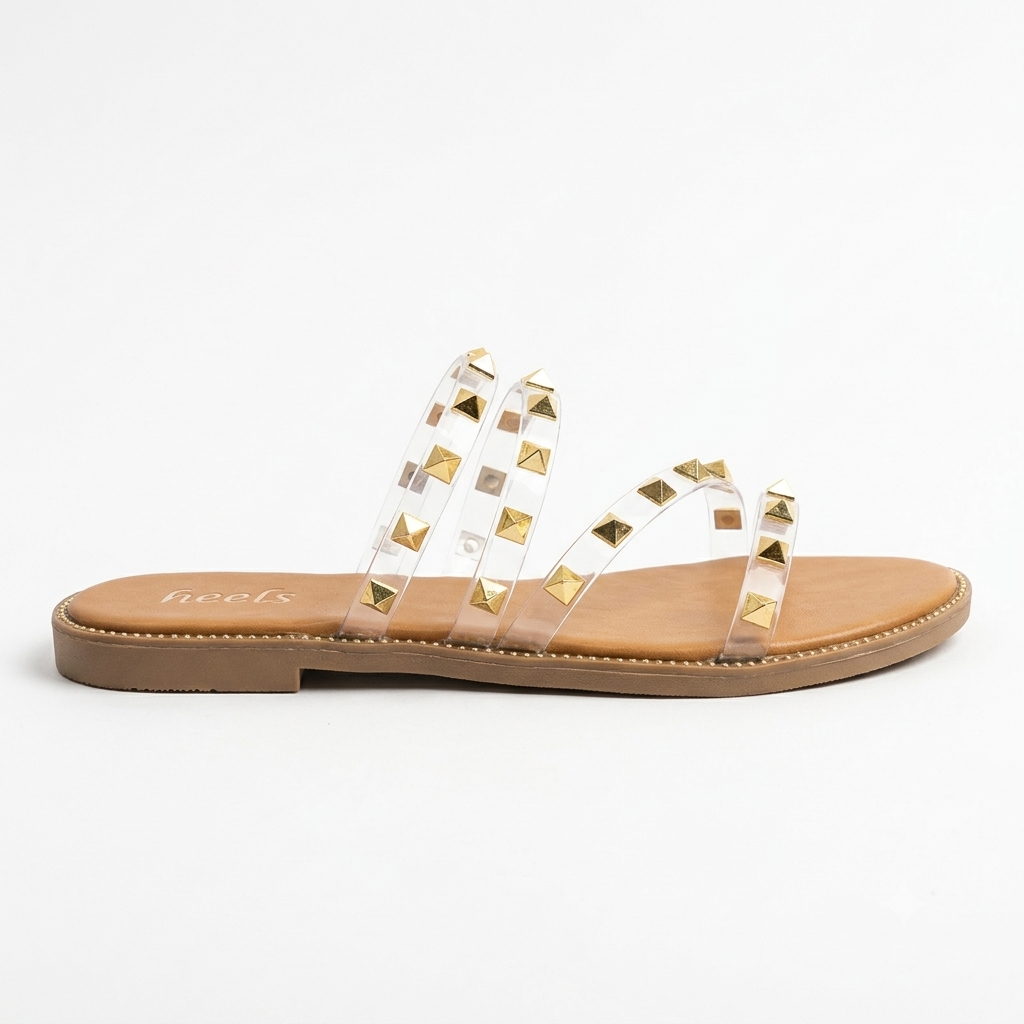 Sasha Cross Studded Sliders