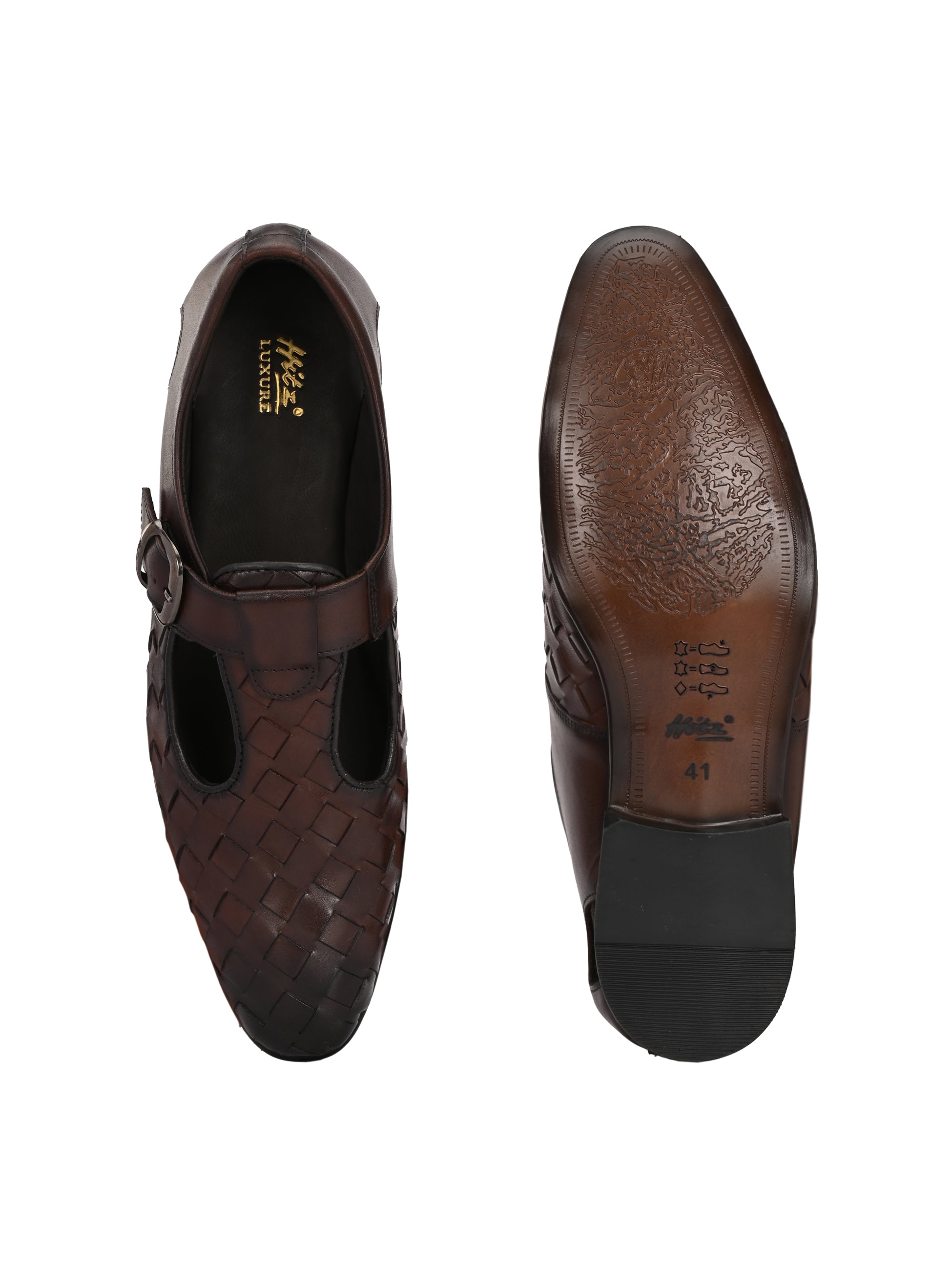 Armado Leather Ethnic Roman Sandals - The Heels India