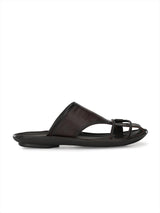 Bravur Brown Leather Sliders HT