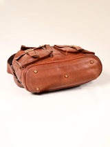 Samba : Real Leather Cognac Backpack