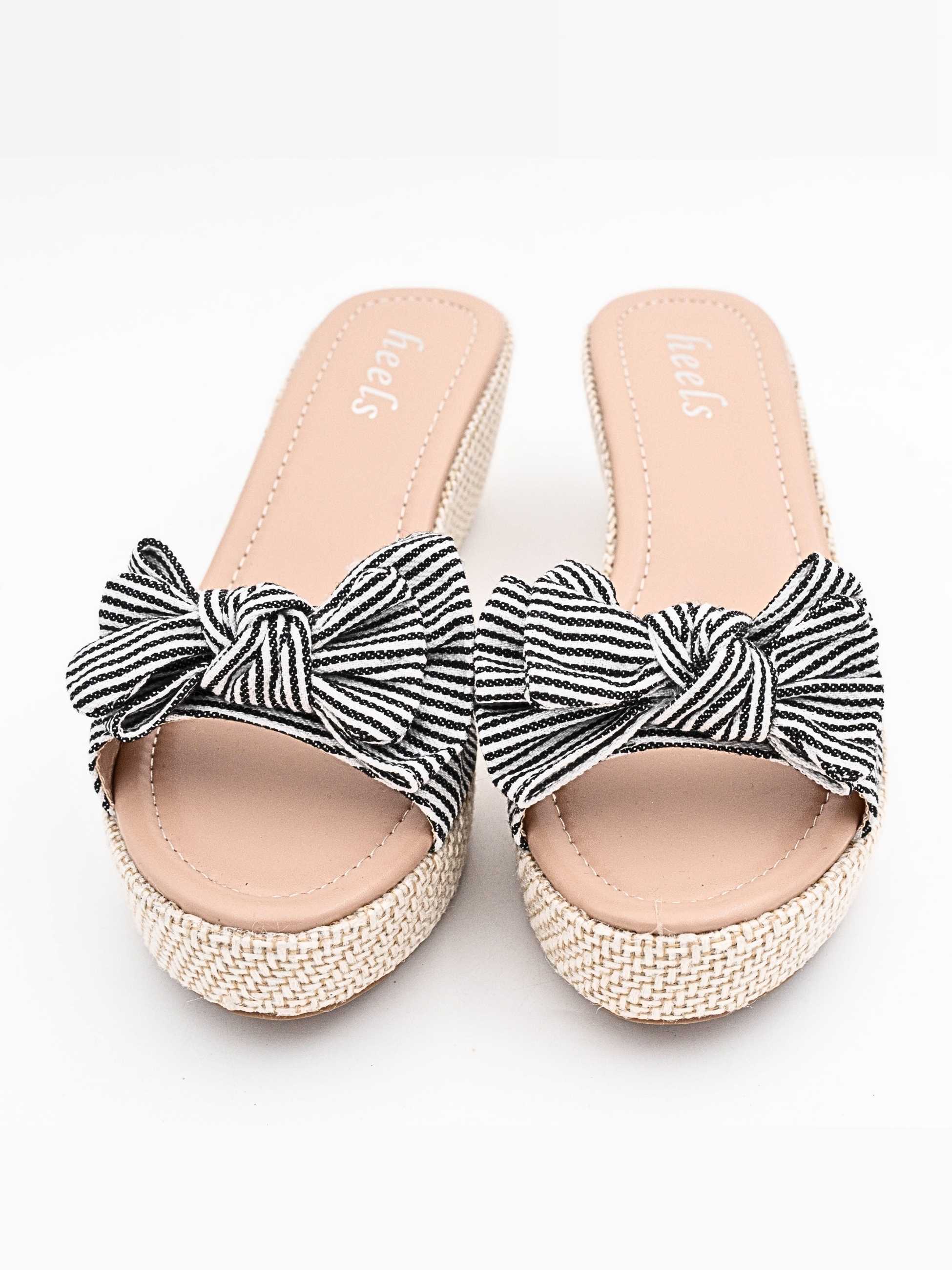 Emma Knot Bow Wedge Heels