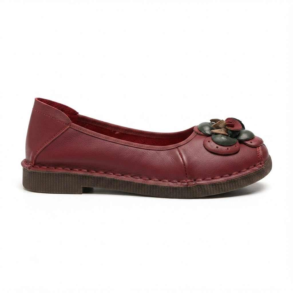 Flora 3.0 Premium Leather Cushioned Ballerinas
