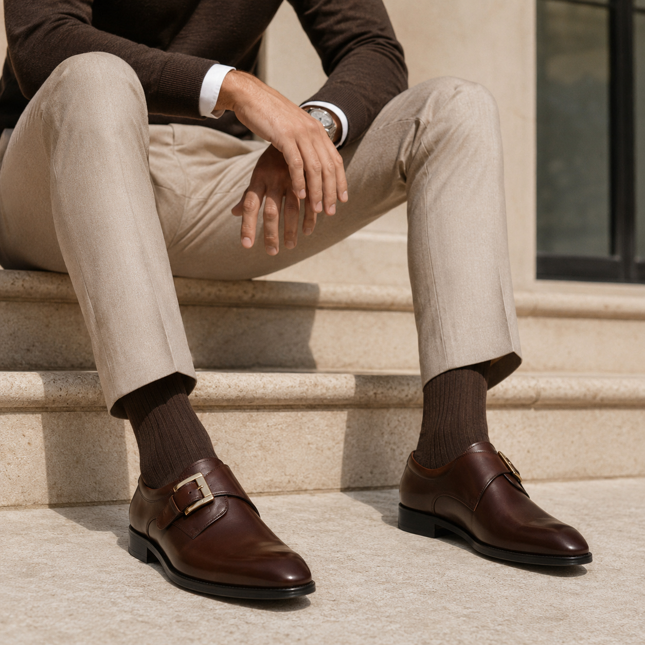 Lorelei Premium Leather Monk Strap - The Heels India