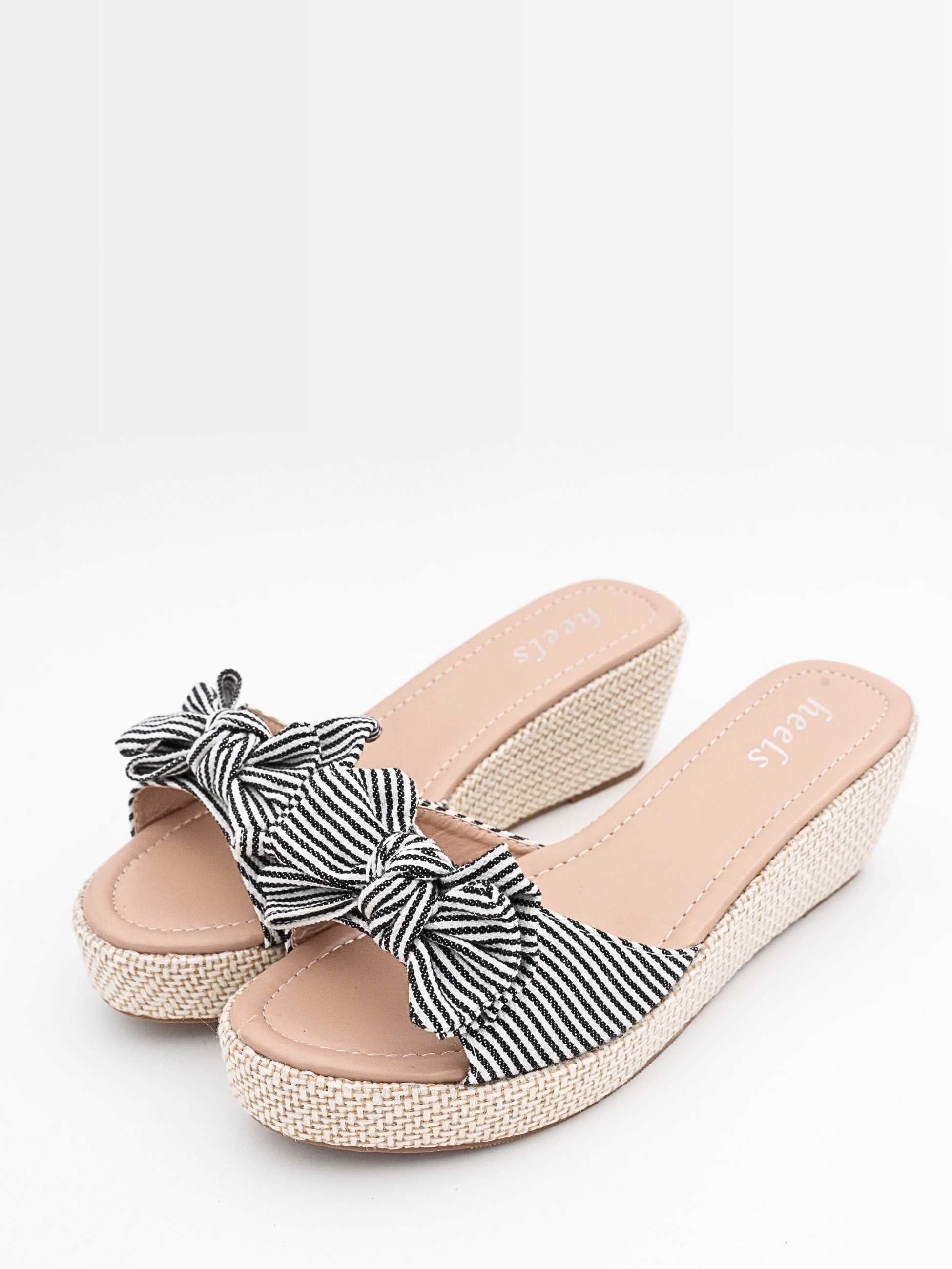 Emma Knot Bow Wedge Heels