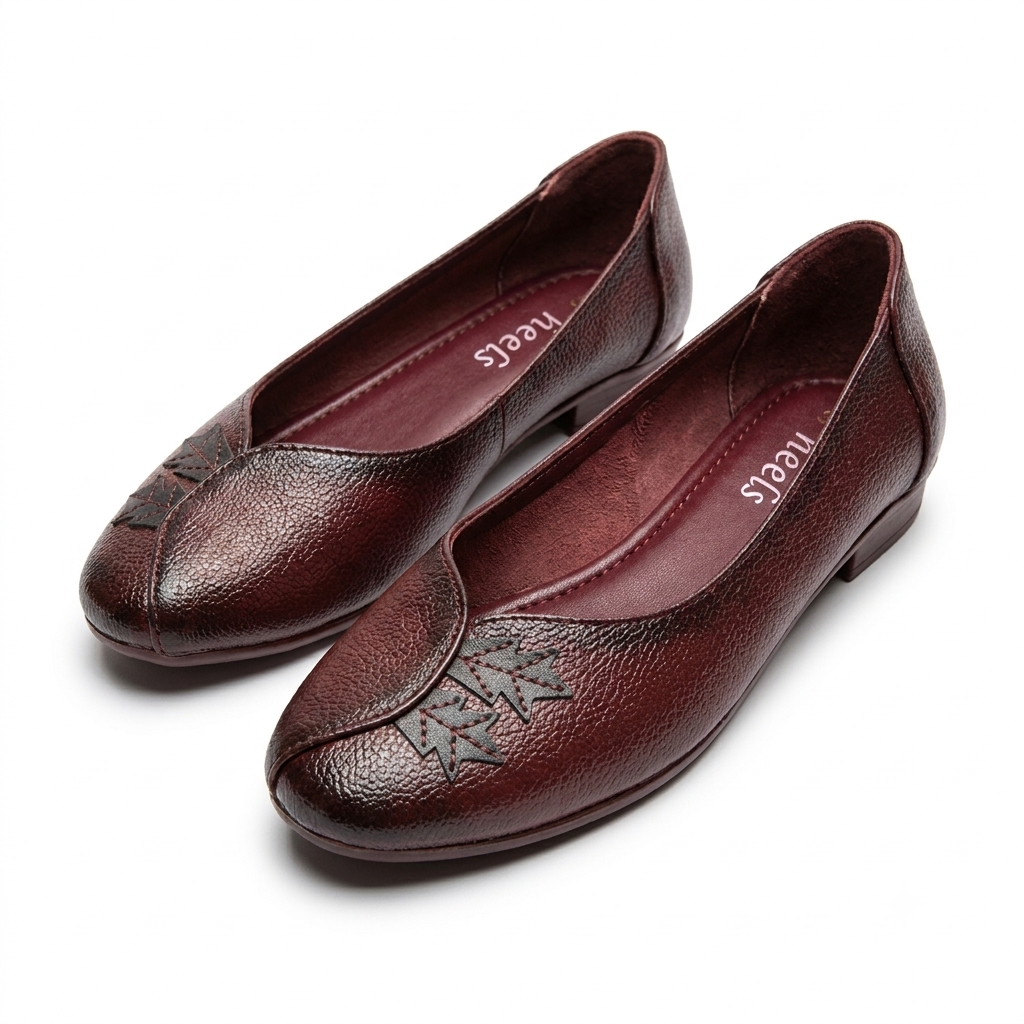 Maple Flora Leather Ballerinas
