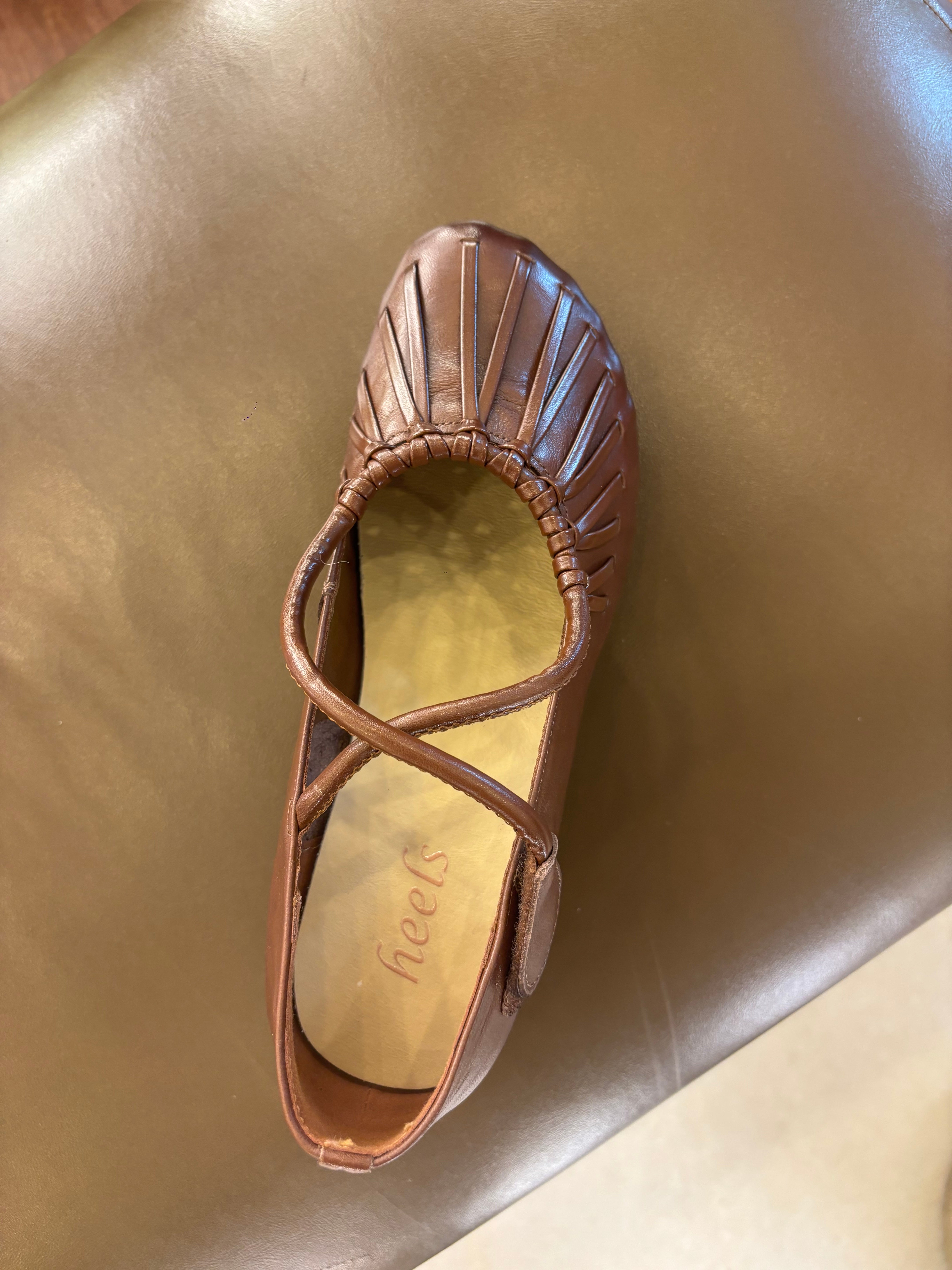 Rihanna Premium Leather Velcro Strap Block Heels