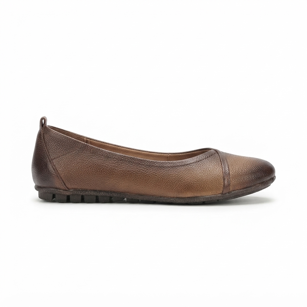 Kyra Leather Stitch Classic Flat Ballerinas