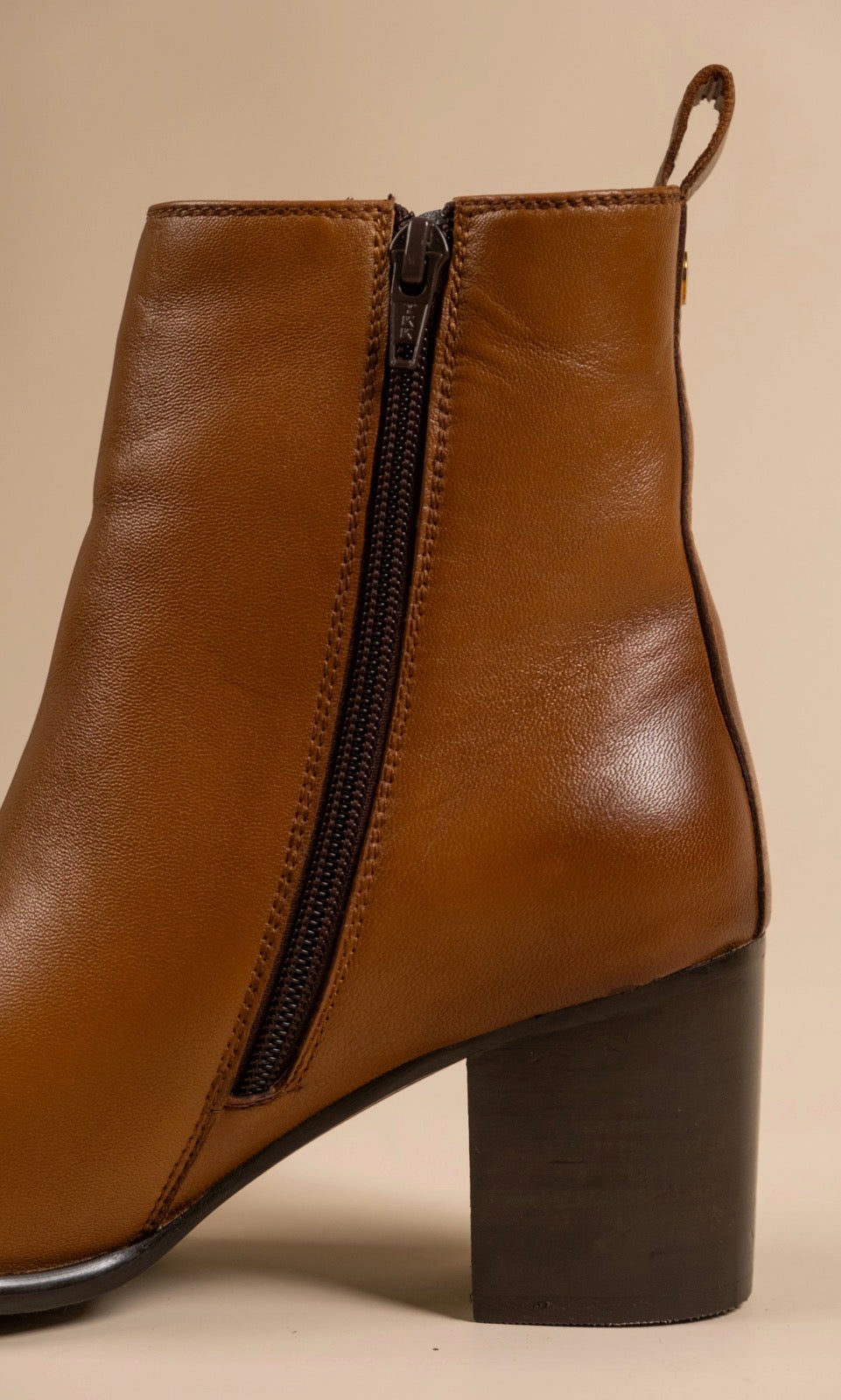 BLAZE Luxury Leather Winter Ankle Block Heel Boots