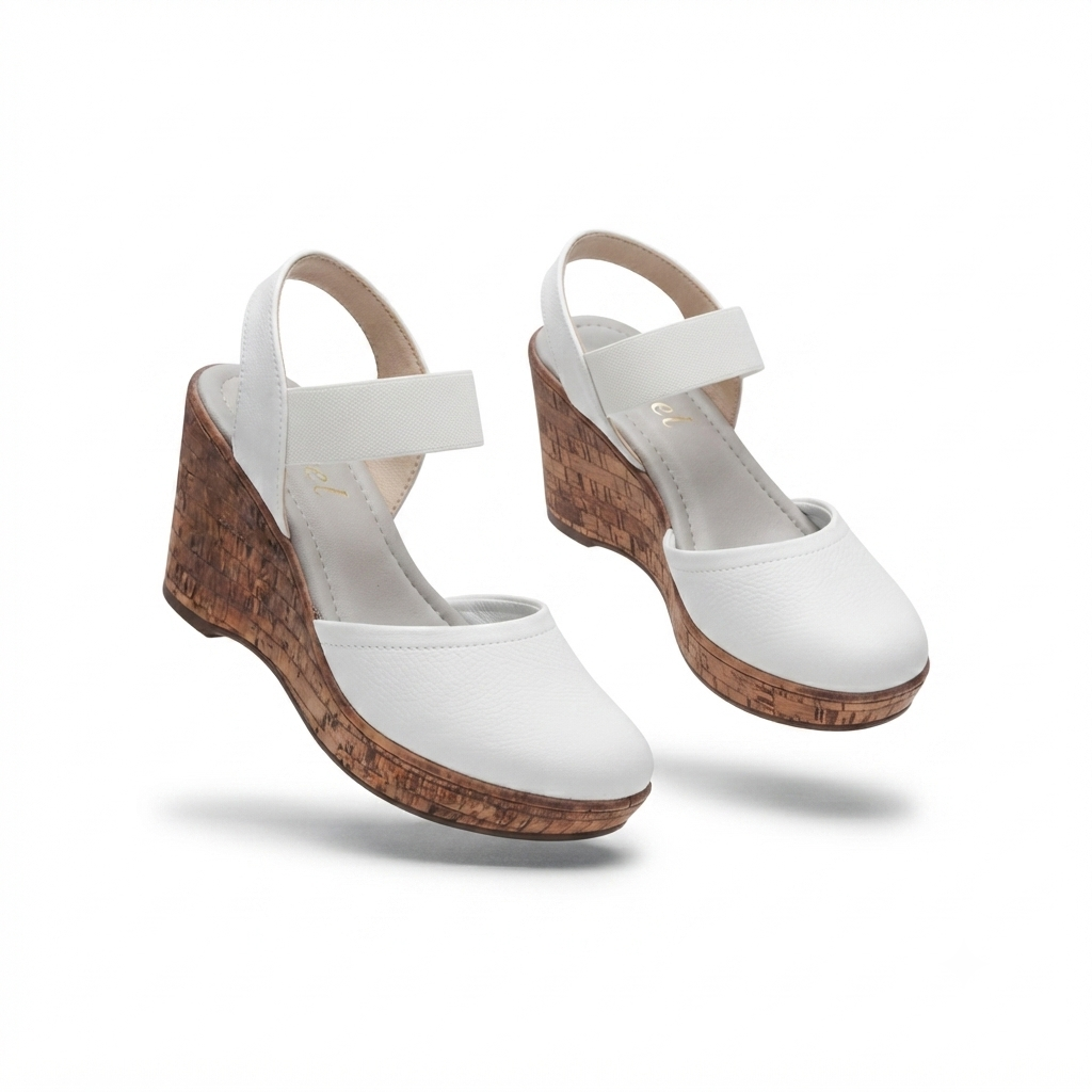 Jess Leather Platform Wedge Heel Sandals