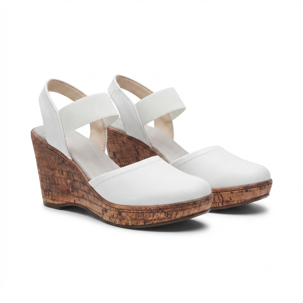 Jess Leather Platform Wedge Heel Sandals