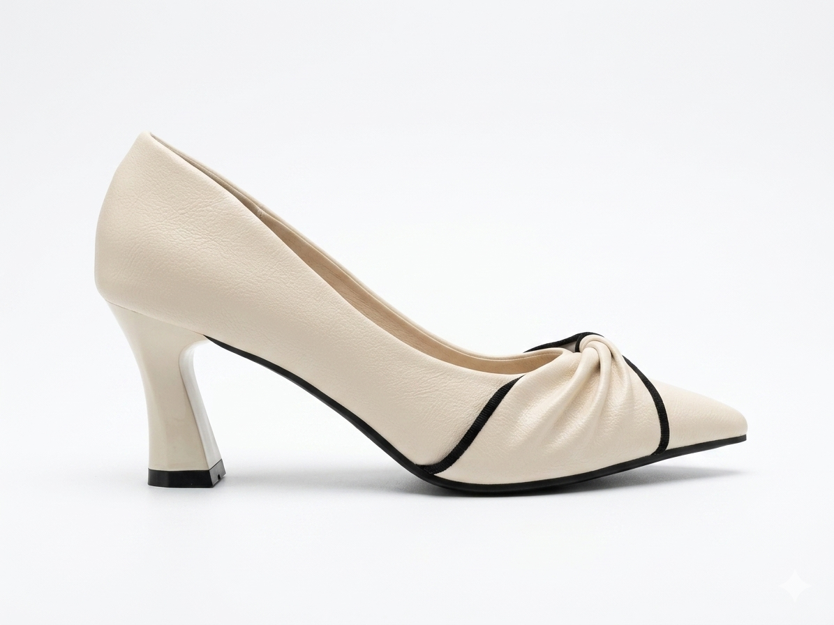 Lyon Swirl Block Heel Pumps