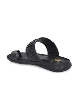 Solano Black Leather Slippers HT