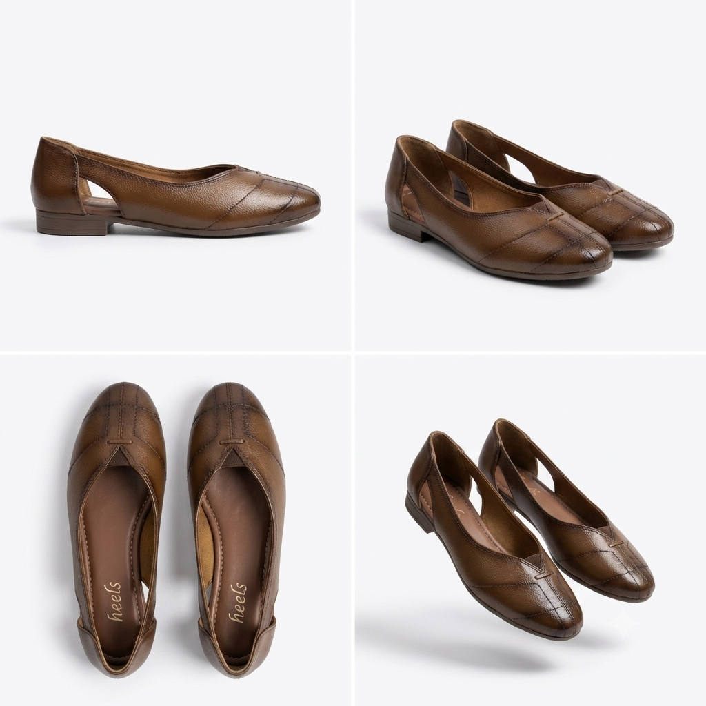 Lana Leather Classic Stitch Ballerinas