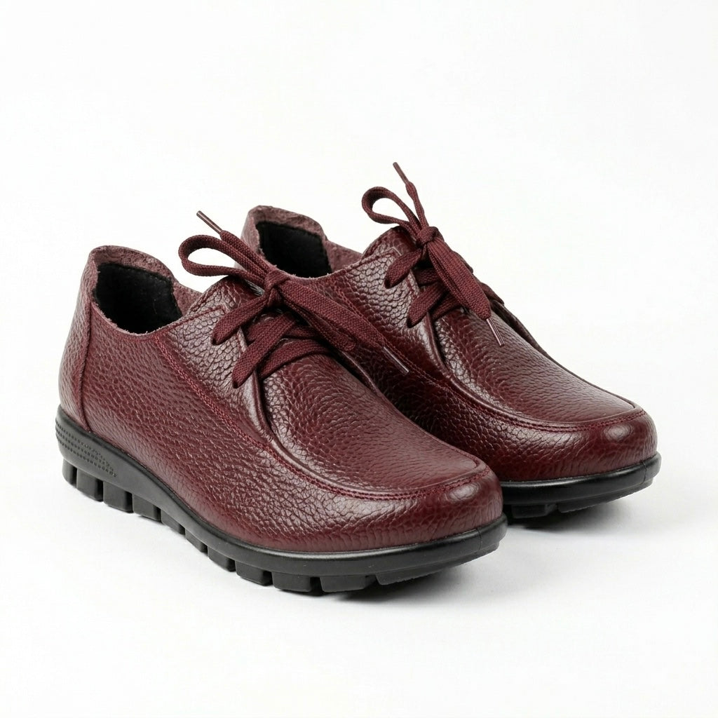Arianna Casual Leather Lace Up Derby Shoes