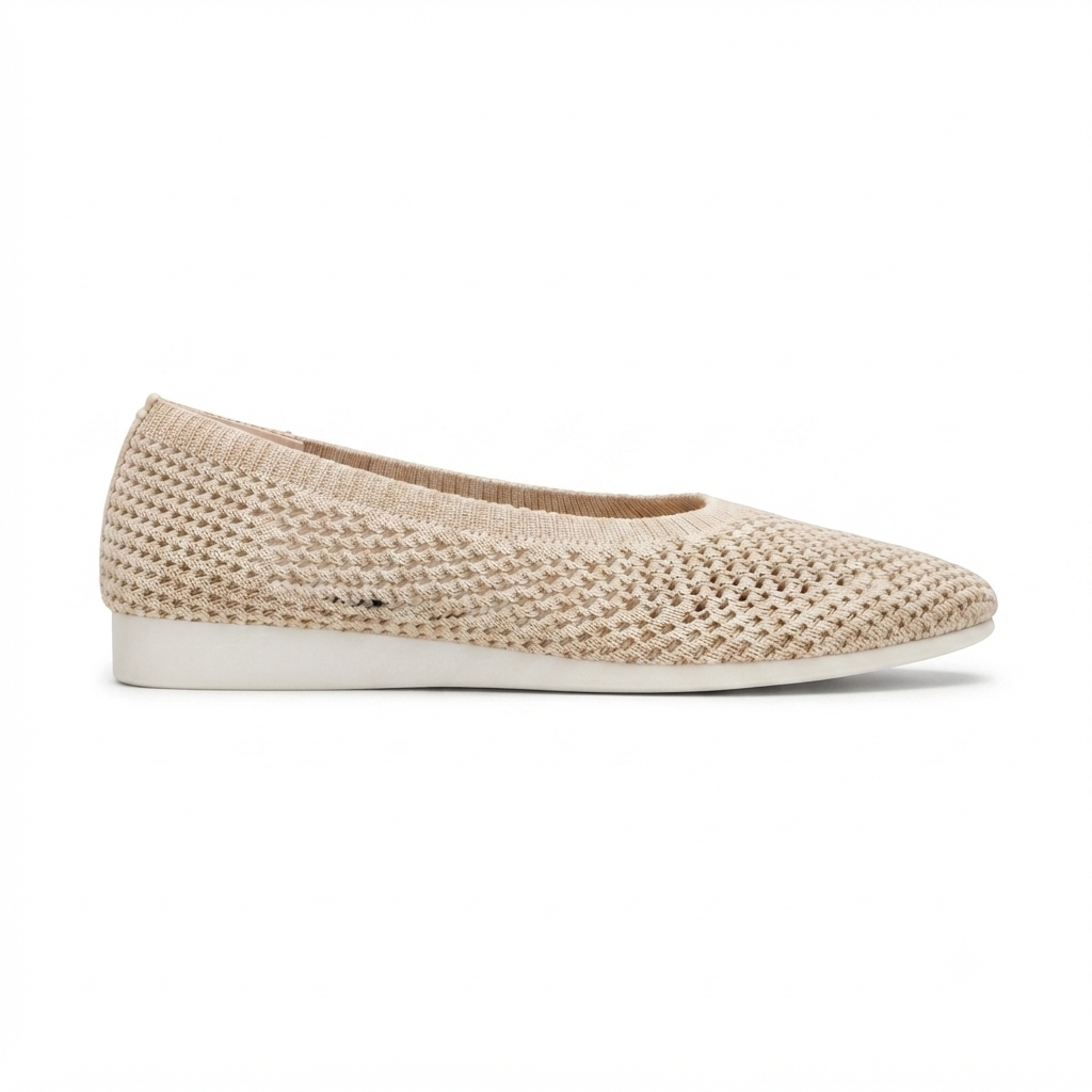 Grace Crochet Flat Flexi Comfort Ballerinas