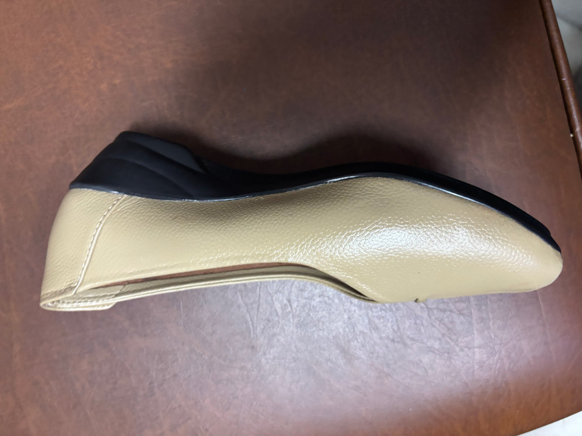 Lina Leather Wedge Ballerinas