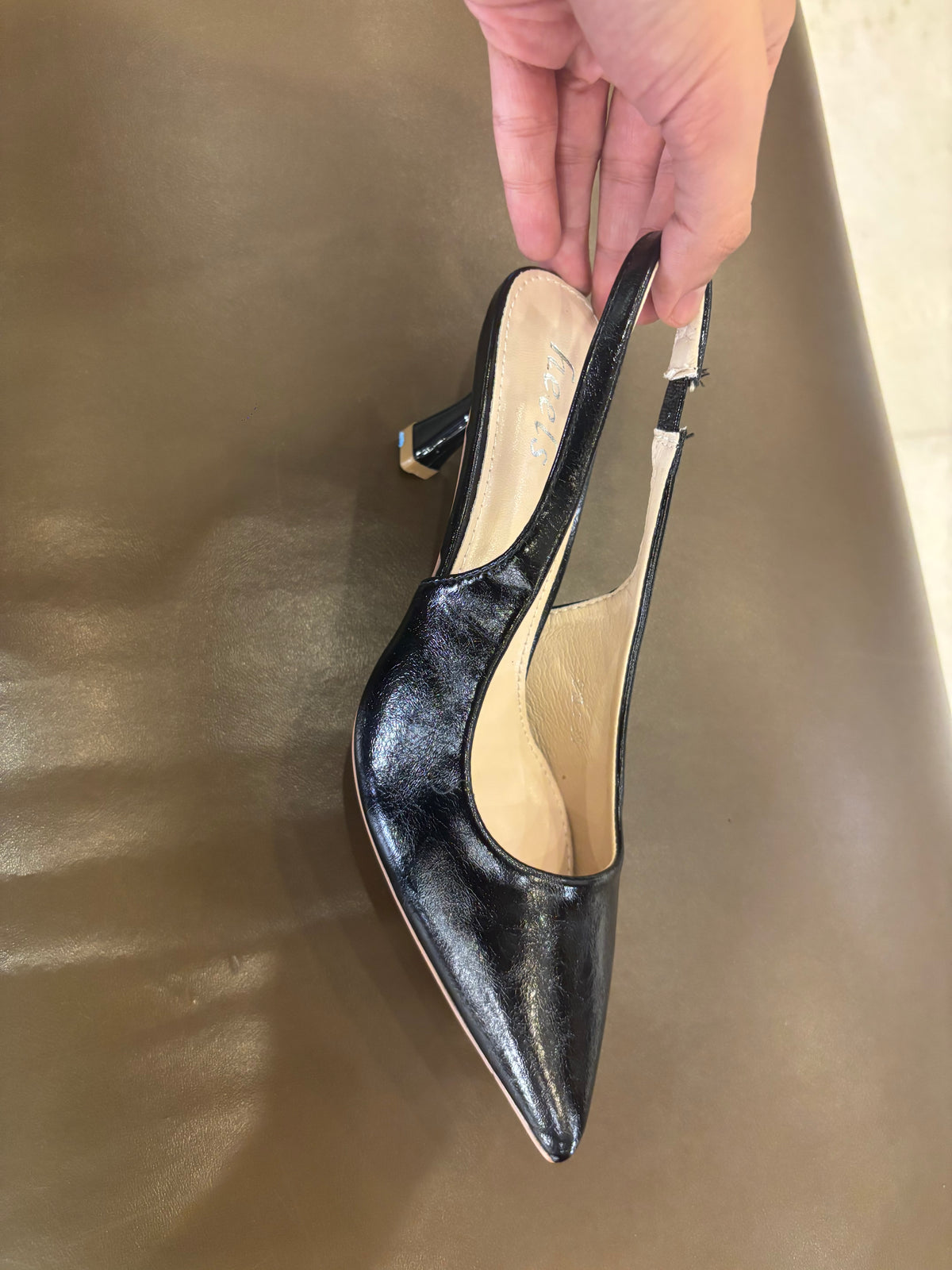 Zara Classic Sling Back Kitten Heel Pumps in Black - The Heels India