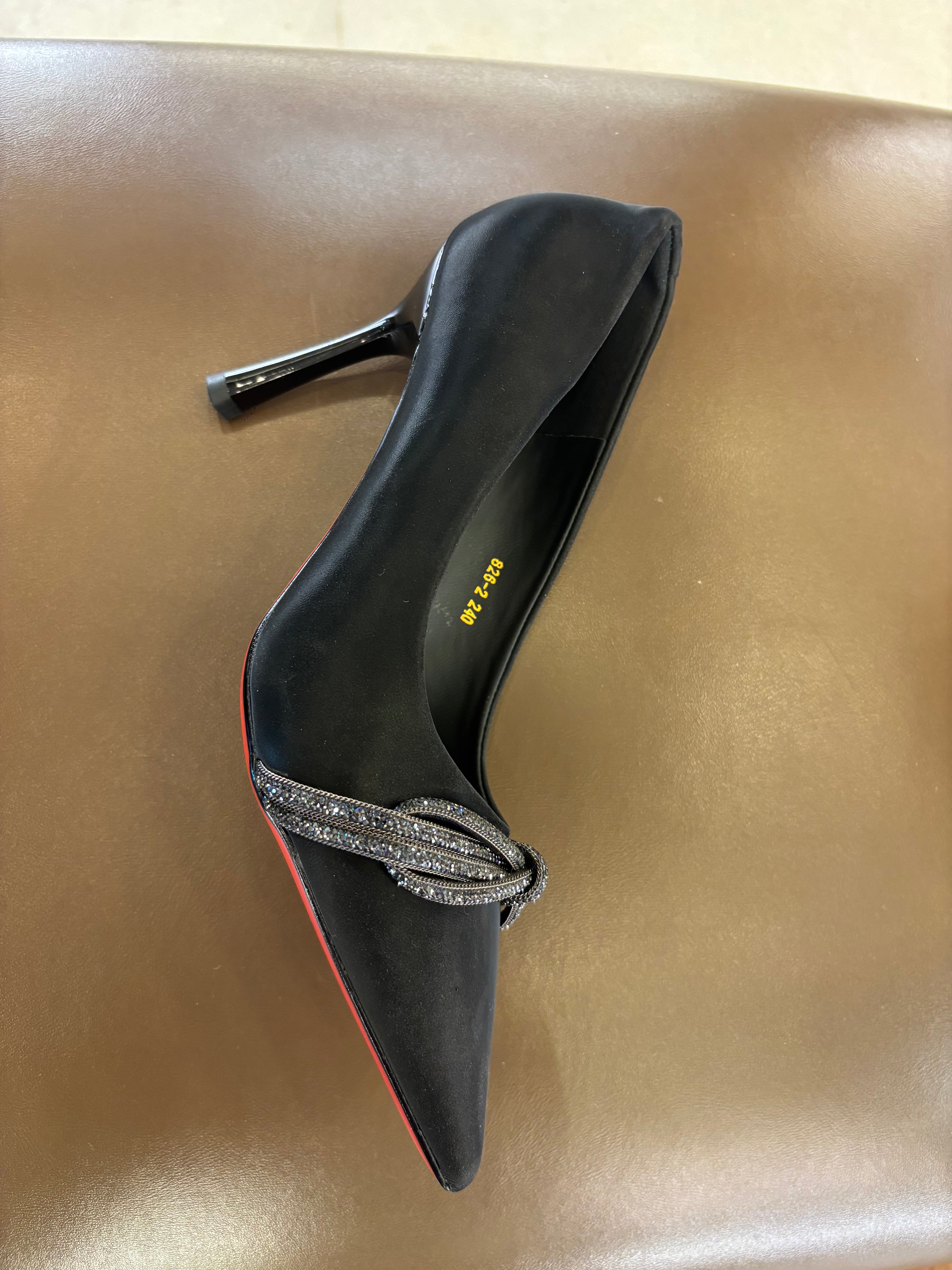 Iris Premium Pointed Bling Pencil Heel Stilettos