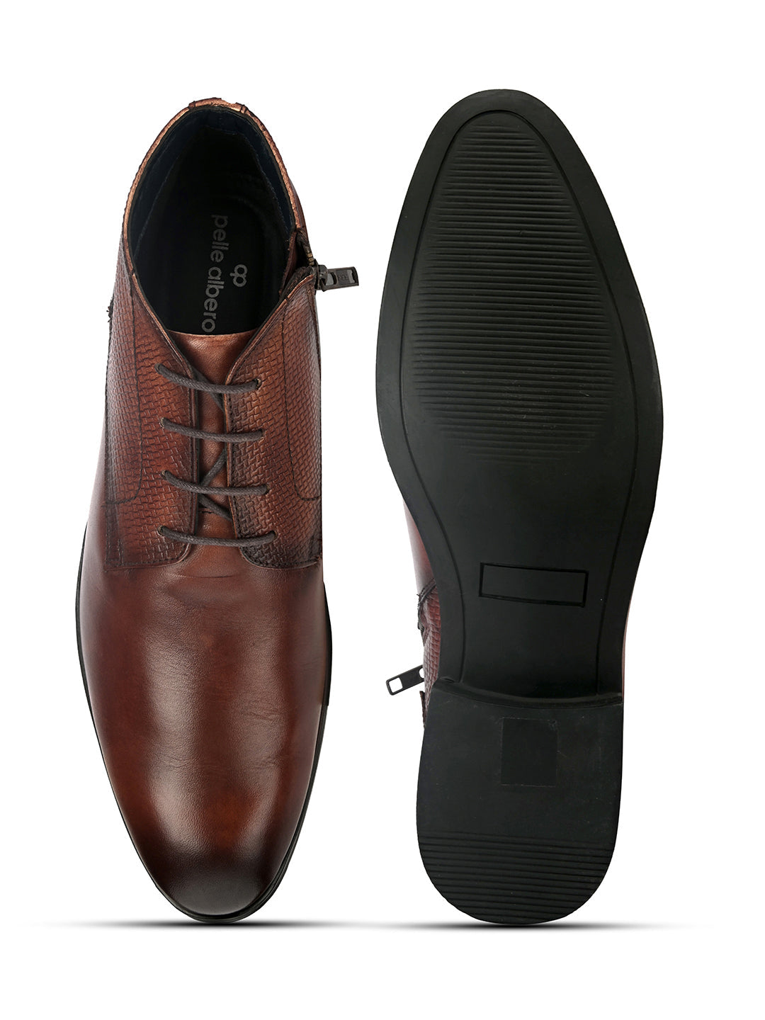 Fernandez Leather Side Zip Formal Chukka Boots