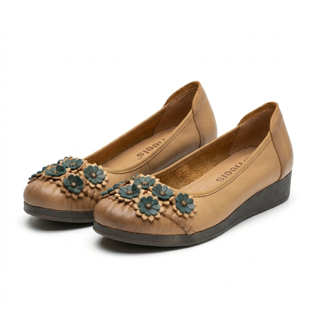 Flora 2.0 Premium Leather Cushioned Ballerinas