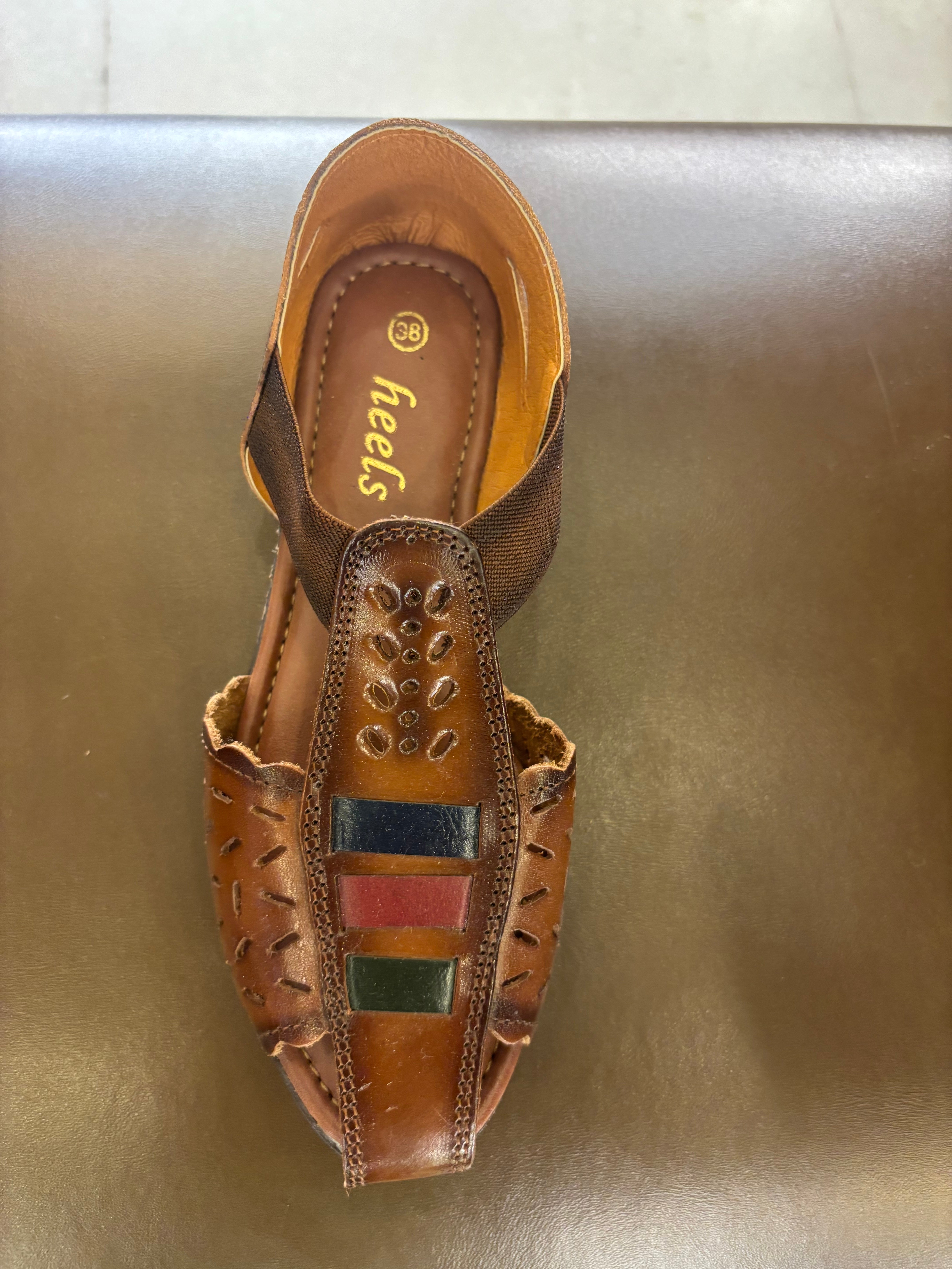 Fida Ethnic Leather Roman Sandals