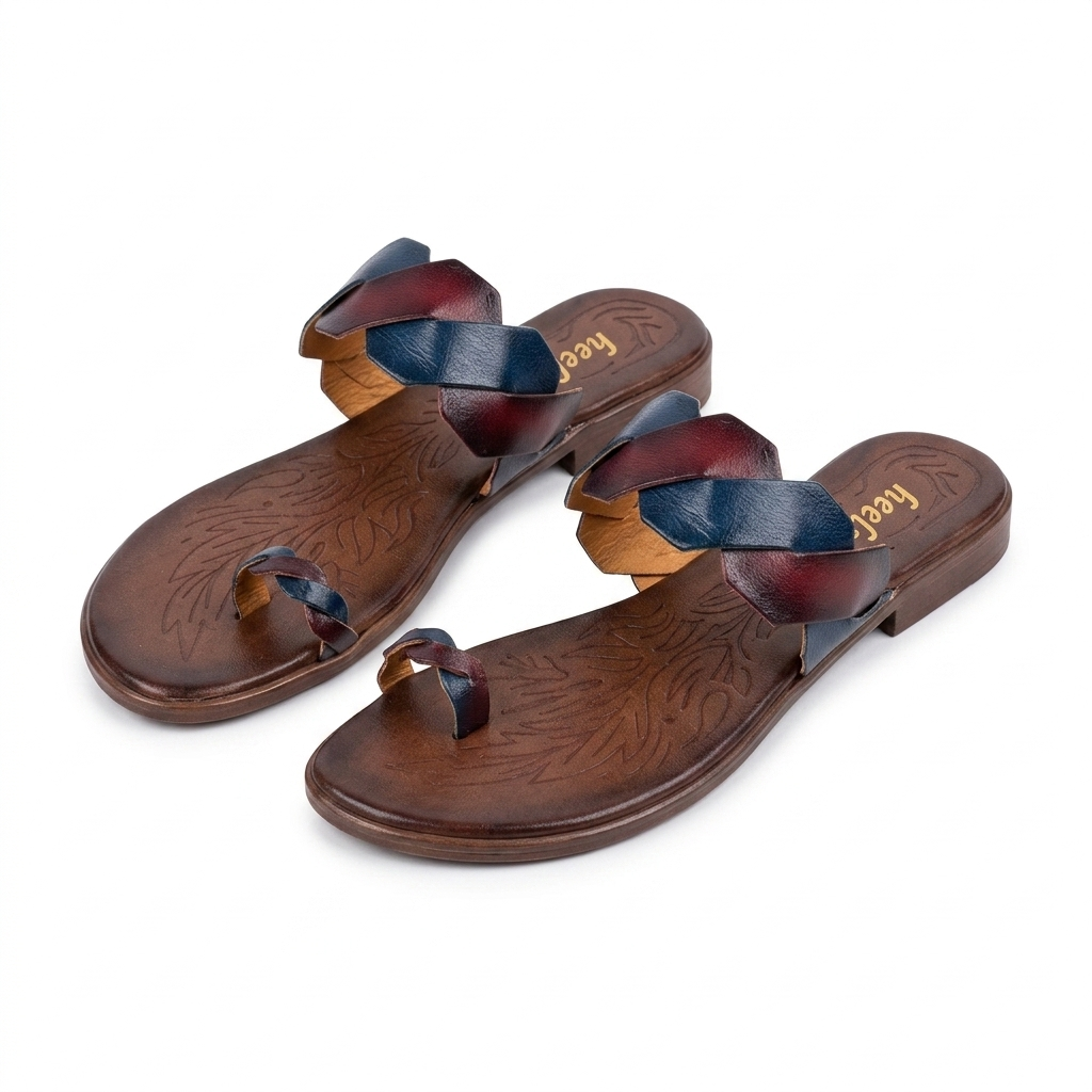 Darcy Leather Thumb Kohlapuri Slippers