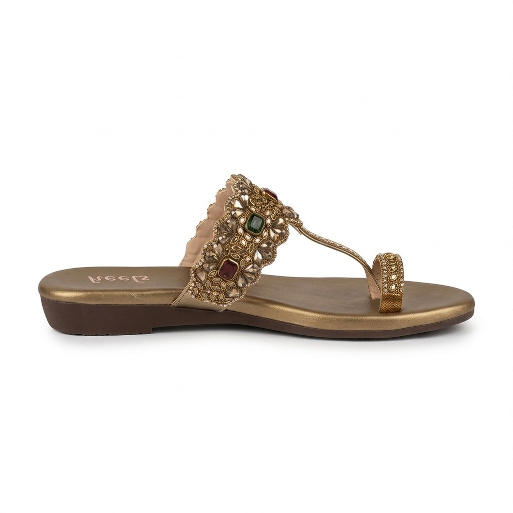 Fiza Embellished Ethnic Fancy Flat Slippers
