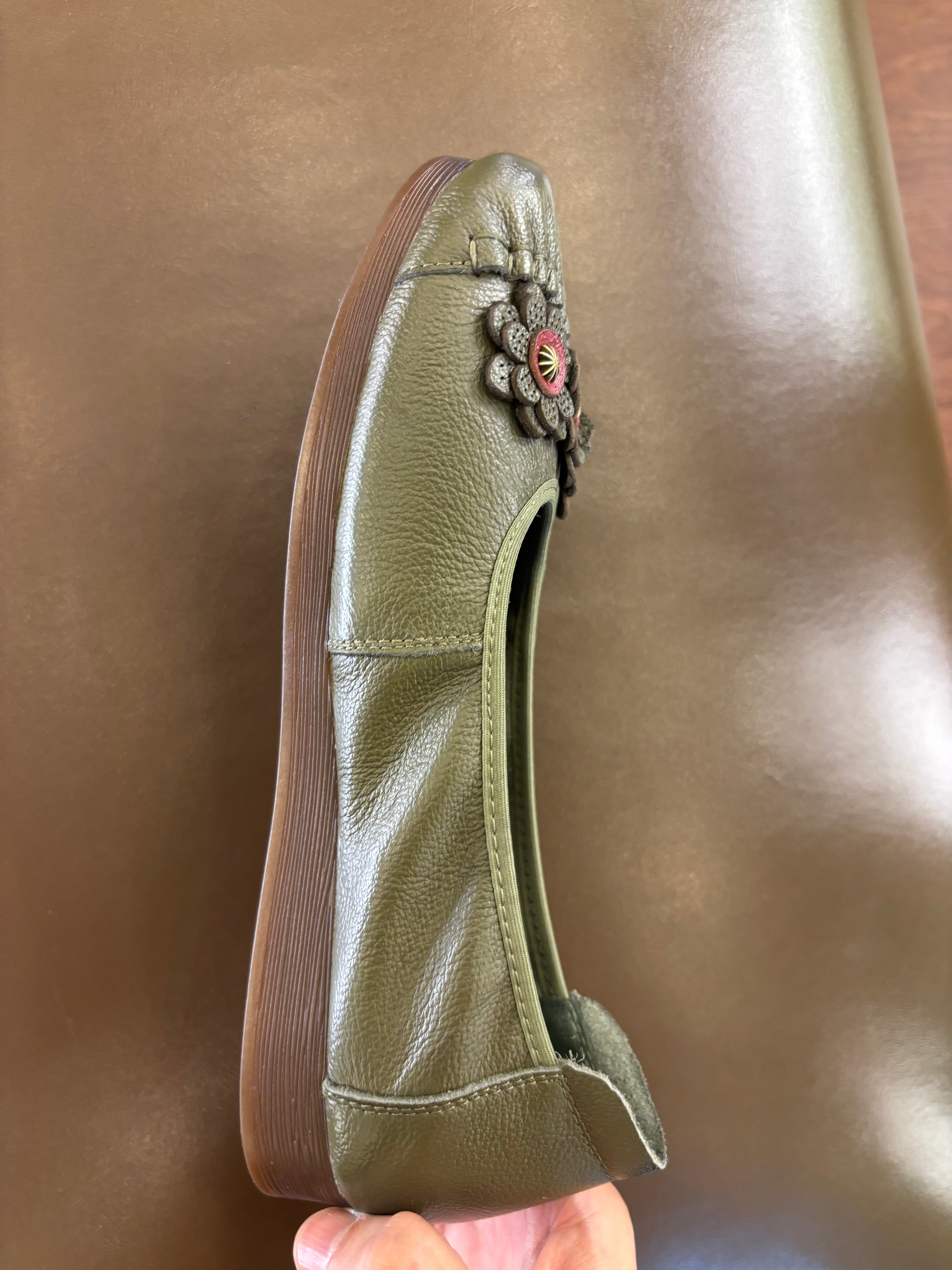 Flora 4.0 Premium Leather Cushioned Ballerinas