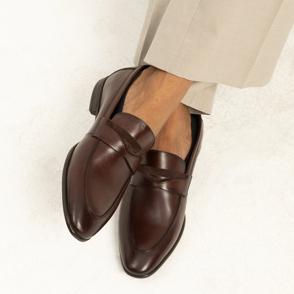 Onyx Leather Formal Moccasins