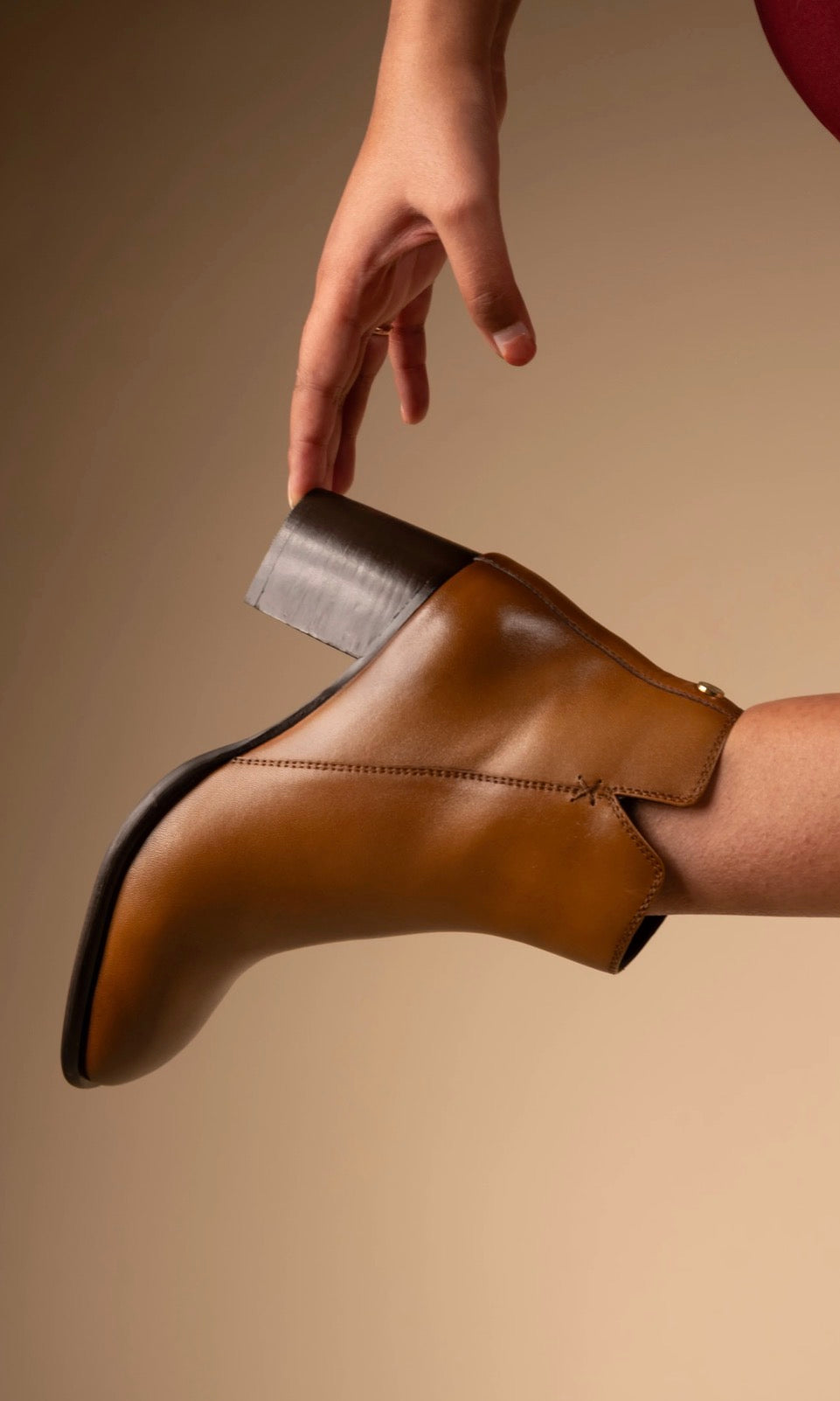 LUNA Luxury Leather Block Heel Winter Boots