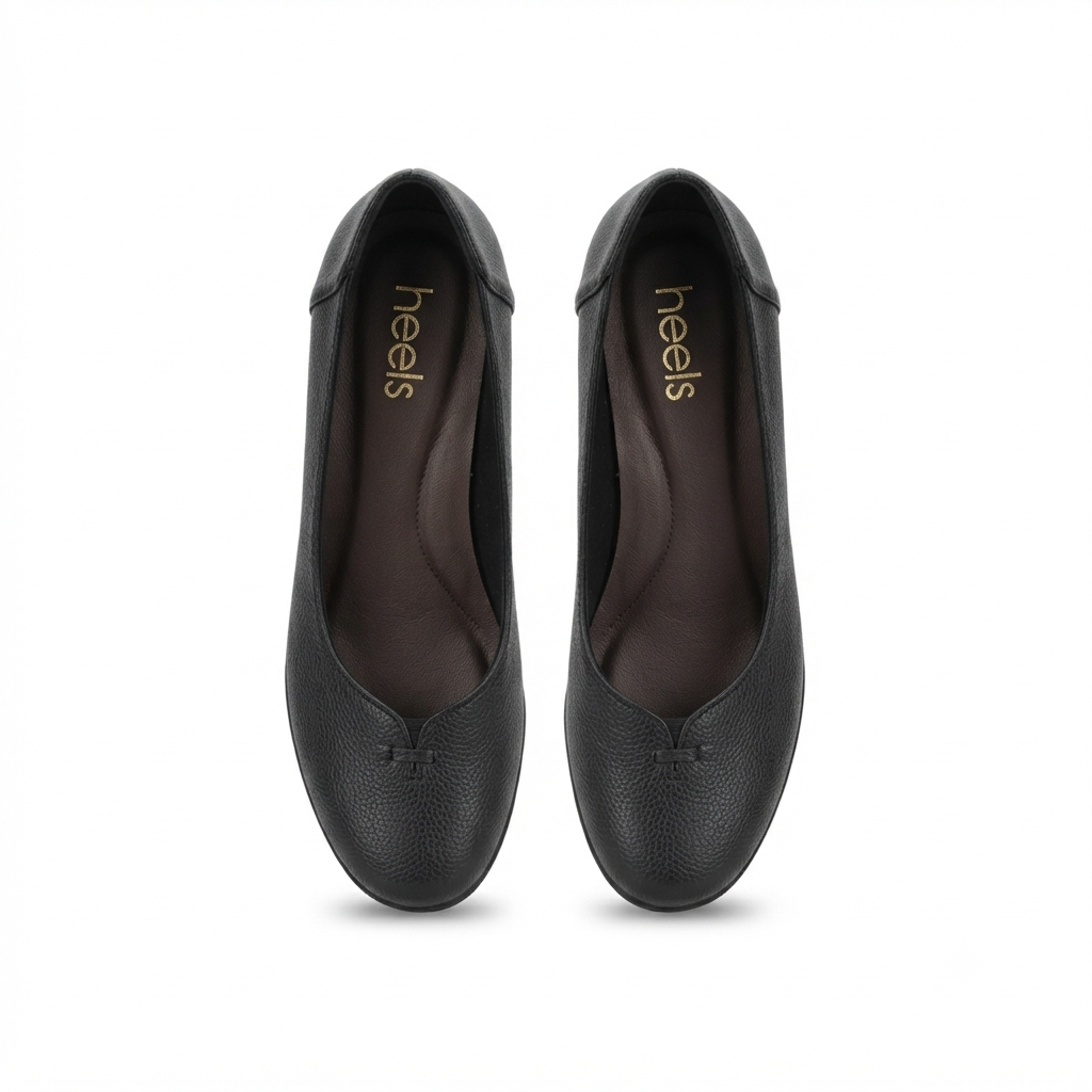 Kylie Leather Everyday Wedge Ballerinas
