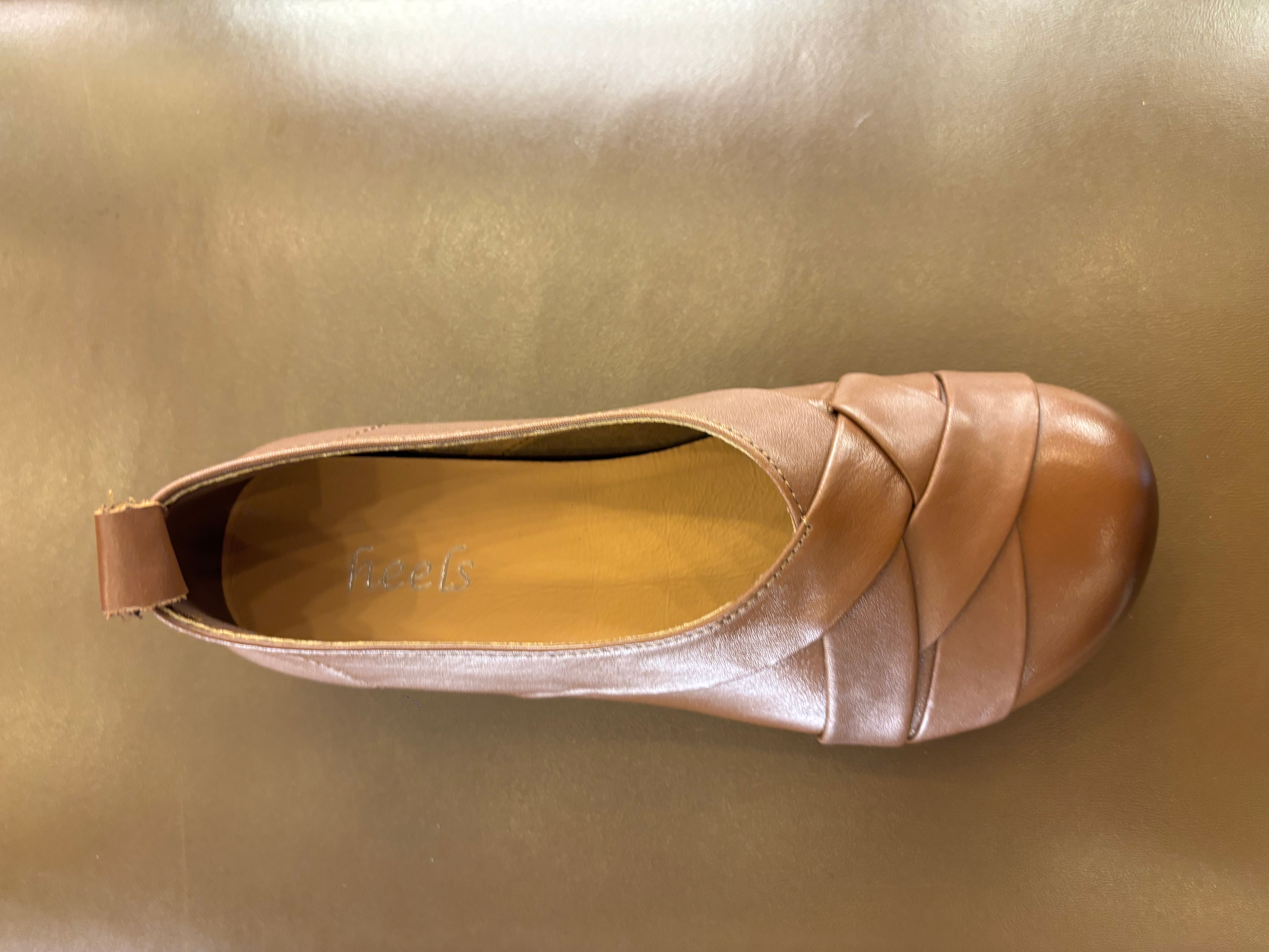 Audrey Premium Leather CrissCross Flat Cushioned Ballerinas