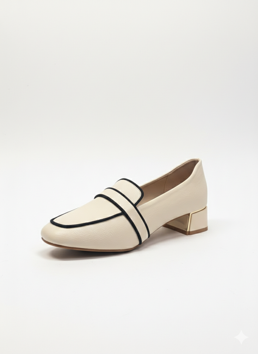 Belinda Premium Knotted Block Heel Loafers - The Heels India